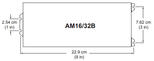 Kích thước bộ mở rộng kênh Multiplexer AM16/32B