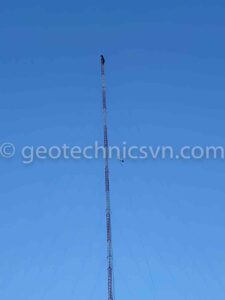 Lắp đặt cột đo gió 150m tại Phì Nhừ, Điện Biên